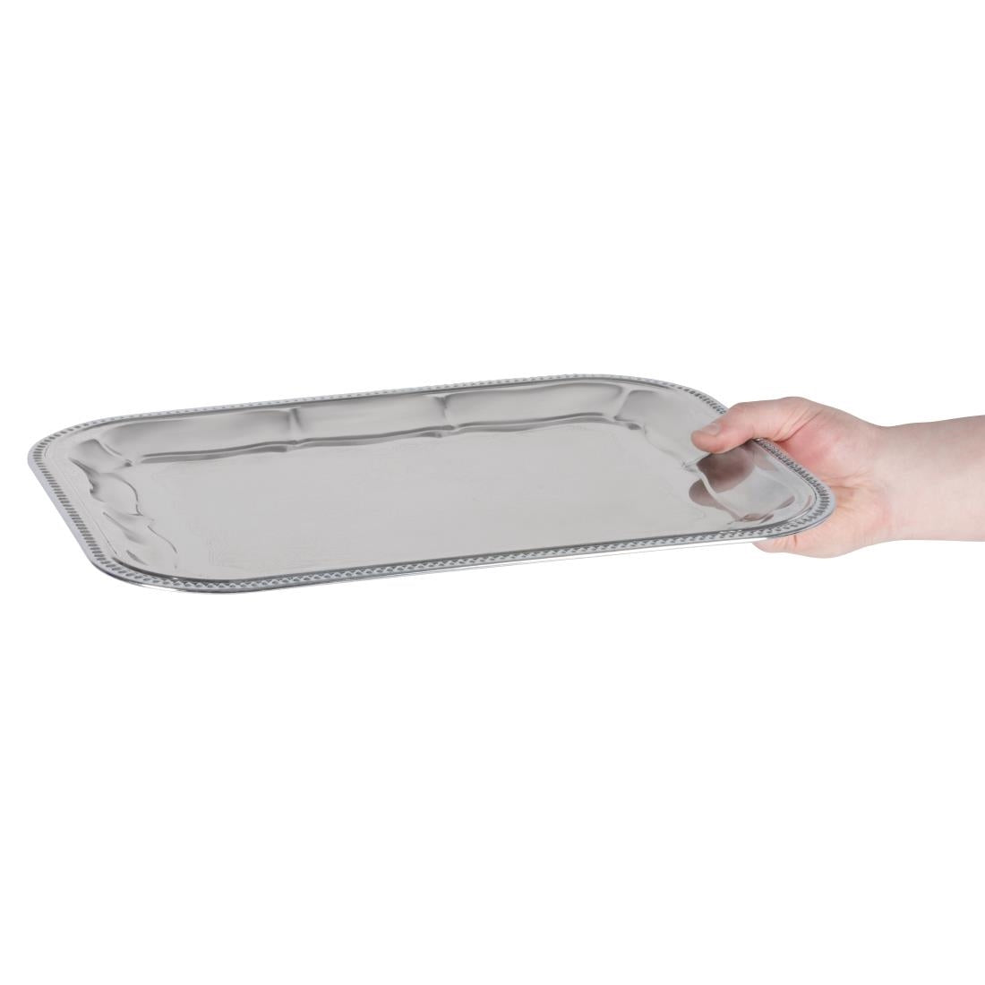 APS Semi-Disposable Party Tray 410 x 310mm Chrome JD Catering Equipment Solutions Ltd