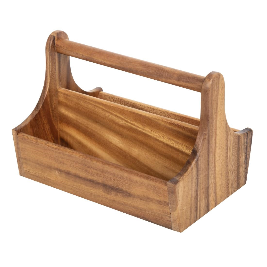 Acacia Wood Condiment Basket with Handle JD Catering Equipment Solutions Ltd