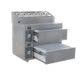 Adande - Saladette - Two Drawer - Fridge/Freezer - VCS2 Saladette Series - JD Catering Equipment Solutions Ltd