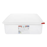 Araven Polypropylene 1/1 Gastronorm Food Containers 13.7Ltr with Lid (Pack of 4) JD Catering Equipment Solutions Ltd