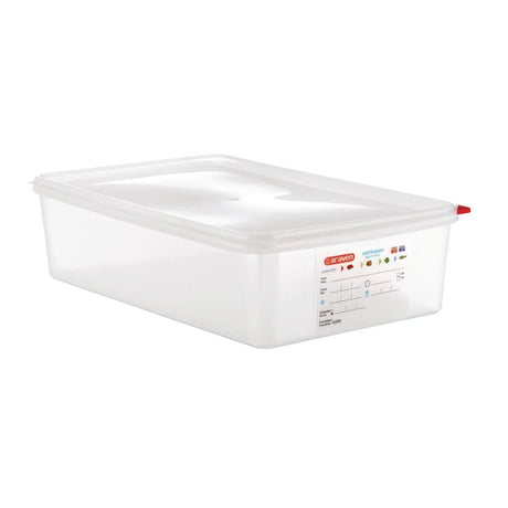 Araven Polypropylene 1/1 Gastronorm Food Containers 13.7Ltr with Lid (Pack of 4) JD Catering Equipment Solutions Ltd