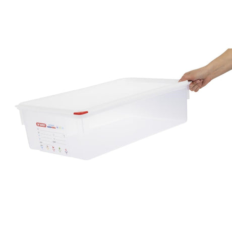 Araven Polypropylene 1/1 Gastronorm Food Storage Box 21Ltr (Pack of 4) JD Catering Equipment Solutions Ltd