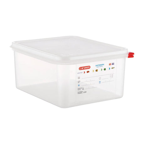 Araven Polypropylene 1/2 Gastronorm Food Container 10Ltr (Pack of 4) JD Catering Equipment Solutions Ltd