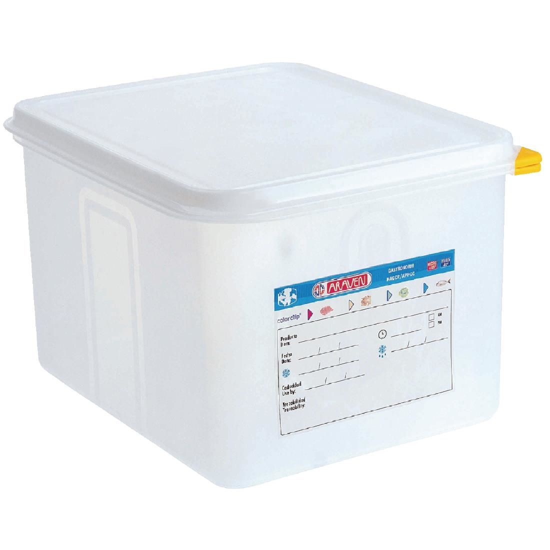 Araven Polypropylene 1/2 Gastronorm Food Container 12.5Ltr (Pack of 4) JD Catering Equipment Solutions Ltd