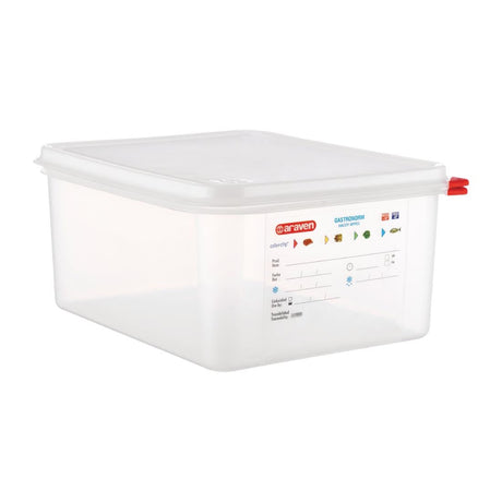 Araven Polypropylene 1/2 Gastronorm Food Container 12.5Ltr (Pack of 4) JD Catering Equipment Solutions Ltd