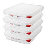 Araven Polypropylene 1/2 Gastronorm Food Containers 4L (Pack of 4) JD Catering Equipment Solutions Ltd