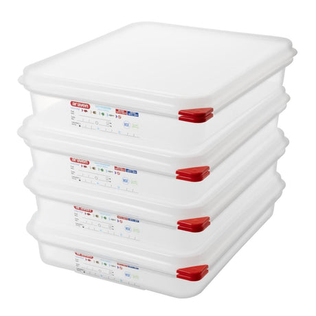 Araven Polypropylene 1/2 Gastronorm Food Containers 4L (Pack of 4) JD Catering Equipment Solutions Ltd