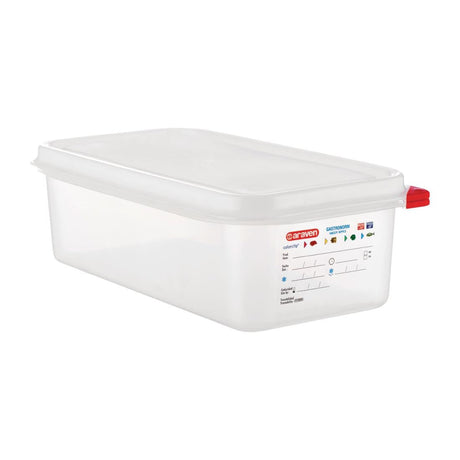 Araven Polypropylene 1/3 Gastronorm Food Container 4Ltr (Pack of 4) JD Catering Equipment Solutions Ltd