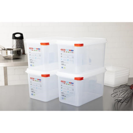 Araven Polypropylene 1/4 Gastronorm Food Containers 4.3Ltr (Pack of 4) JD Catering Equipment Solutions Ltd