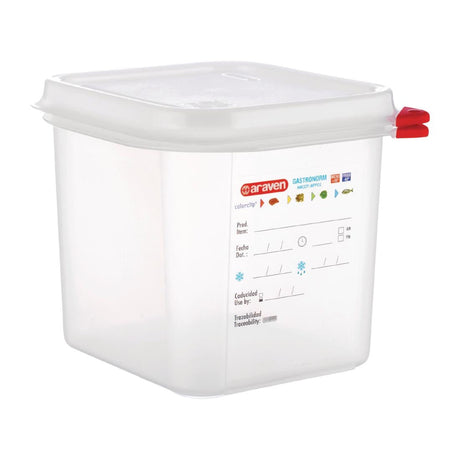 Araven Polypropylene 1/6 Gastronorm Food Containers 2.6Ltr (Pack of 4) JD Catering Equipment Solutions Ltd