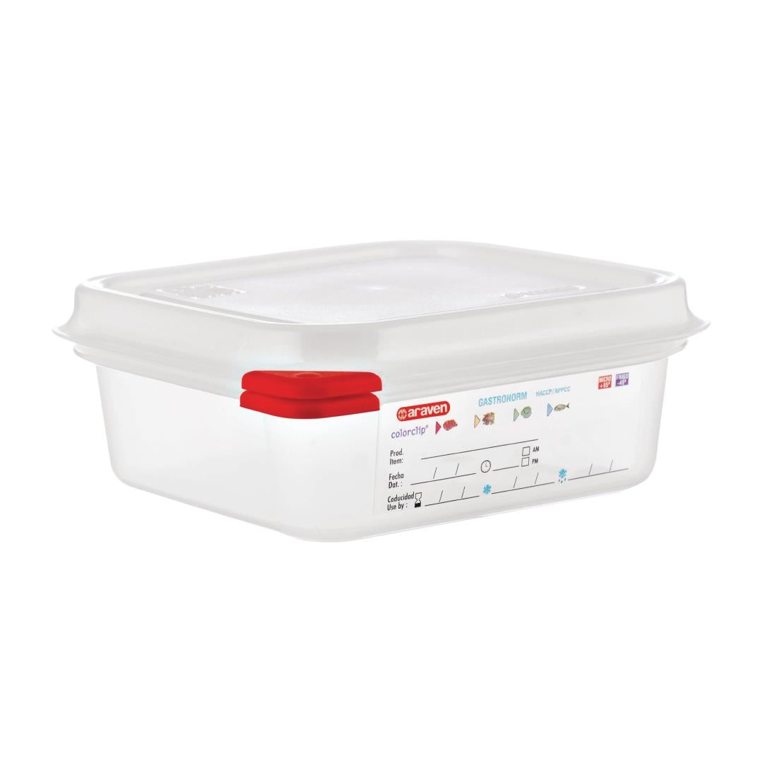 Araven Polypropylene 1/6 Gastronorm Food Storage Containers 1.1Ltr (Pack of 4) JD Catering Equipment Solutions Ltd