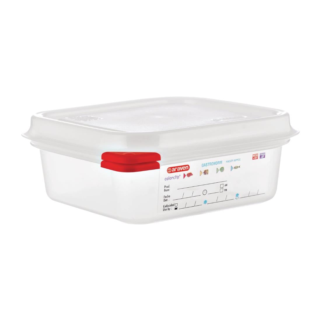 Araven Polypropylene 1/6 Gastronorm Food Storage Containers 1.1Ltr (Pack of 4) JD Catering Equipment Solutions Ltd