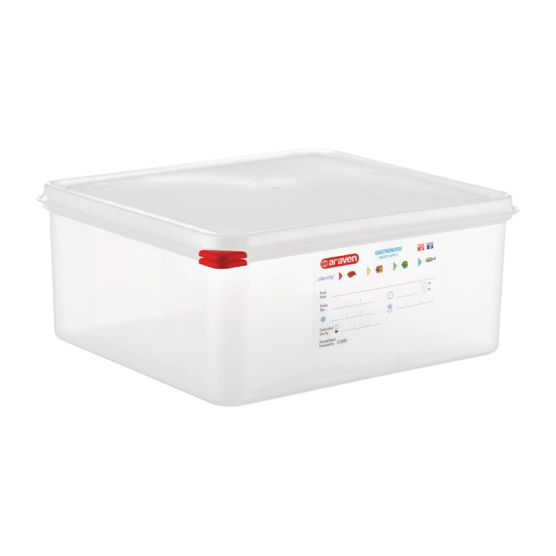 Araven Polypropylene 2/3 Gastronorm Food Storage Container 13.5Ltr (Pack of 4) JD Catering Equipment Solutions Ltd