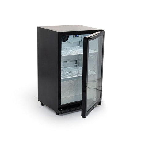 Arctica Bar & Display Bottle Cooler - 1 Hinged Door - Black - Low Height HEF971 JD Catering Equipment Solutions Ltd