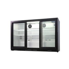 Arctica Triple Sliding Door Bottle Cooler - Black JD Catering Equipment Solutions Ltd