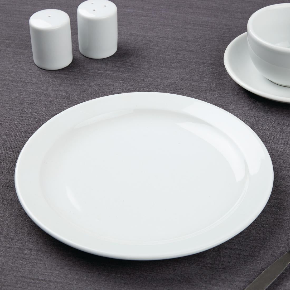 Athena Hotelware Narrow Rimmed Plates 226mm (Pack of 12) JD Catering Equipment Solutions Ltd