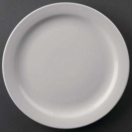 Athena Hotelware Narrow Rimmed Plates 226mm (Pack of 12) JD Catering Equipment Solutions Ltd