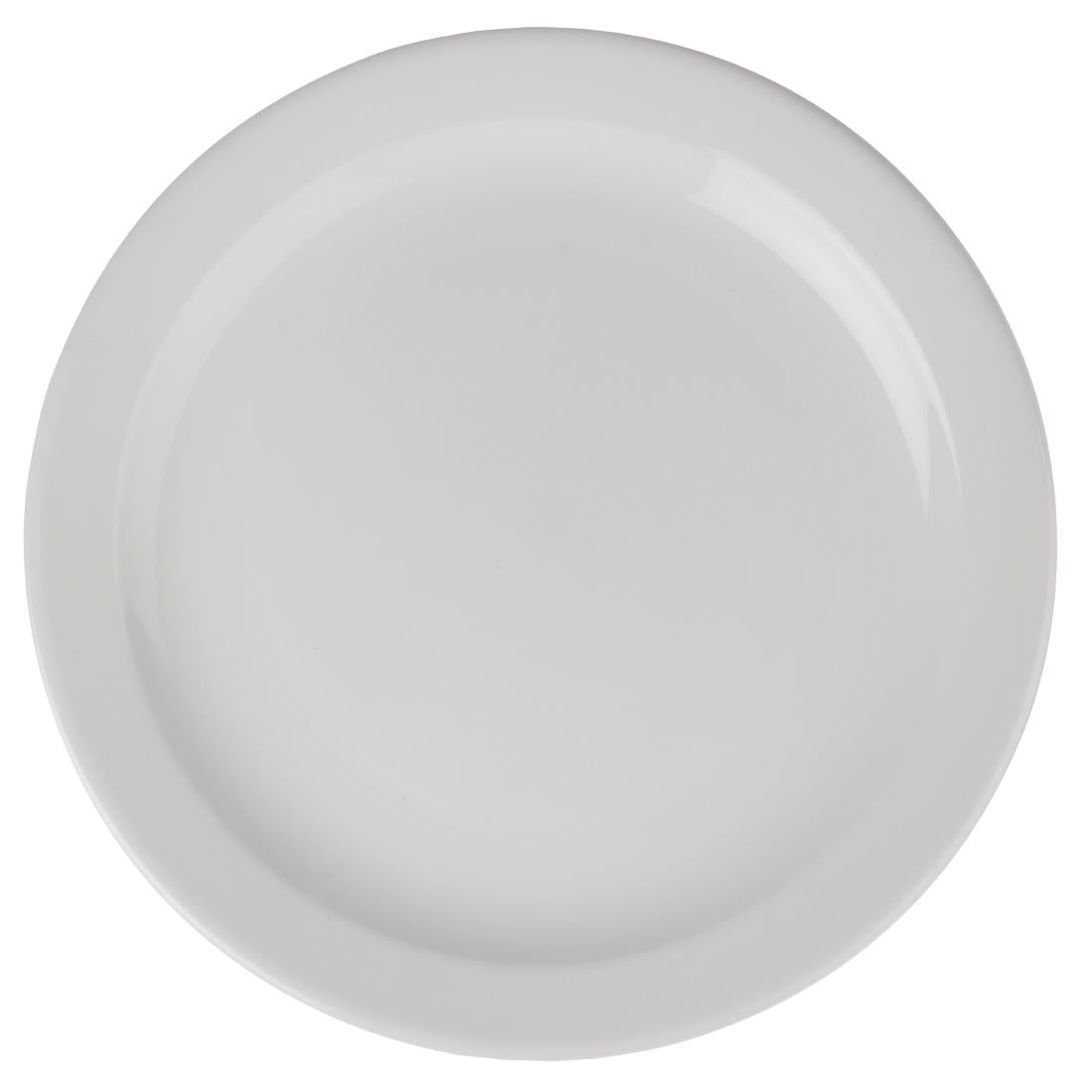 Athena Hotelware Narrow Rimmed Plates 254mm (Pack of 12) JD Catering Equipment Solutions Ltd