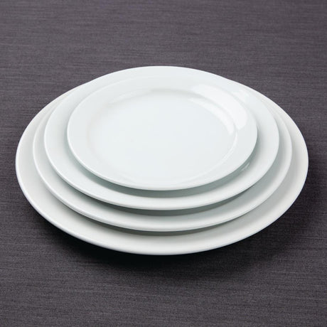 CF365 Athena Hotelware Narrow Rimmed Plates 284mm (Pack of 6) - JD Catering Equipment Solutions Ltd