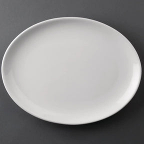 CC211 Athena Hotelware Oval Coupe Plates 254 x 197 mm (Pack of 12) - JD Catering Equipment Solutions Ltd