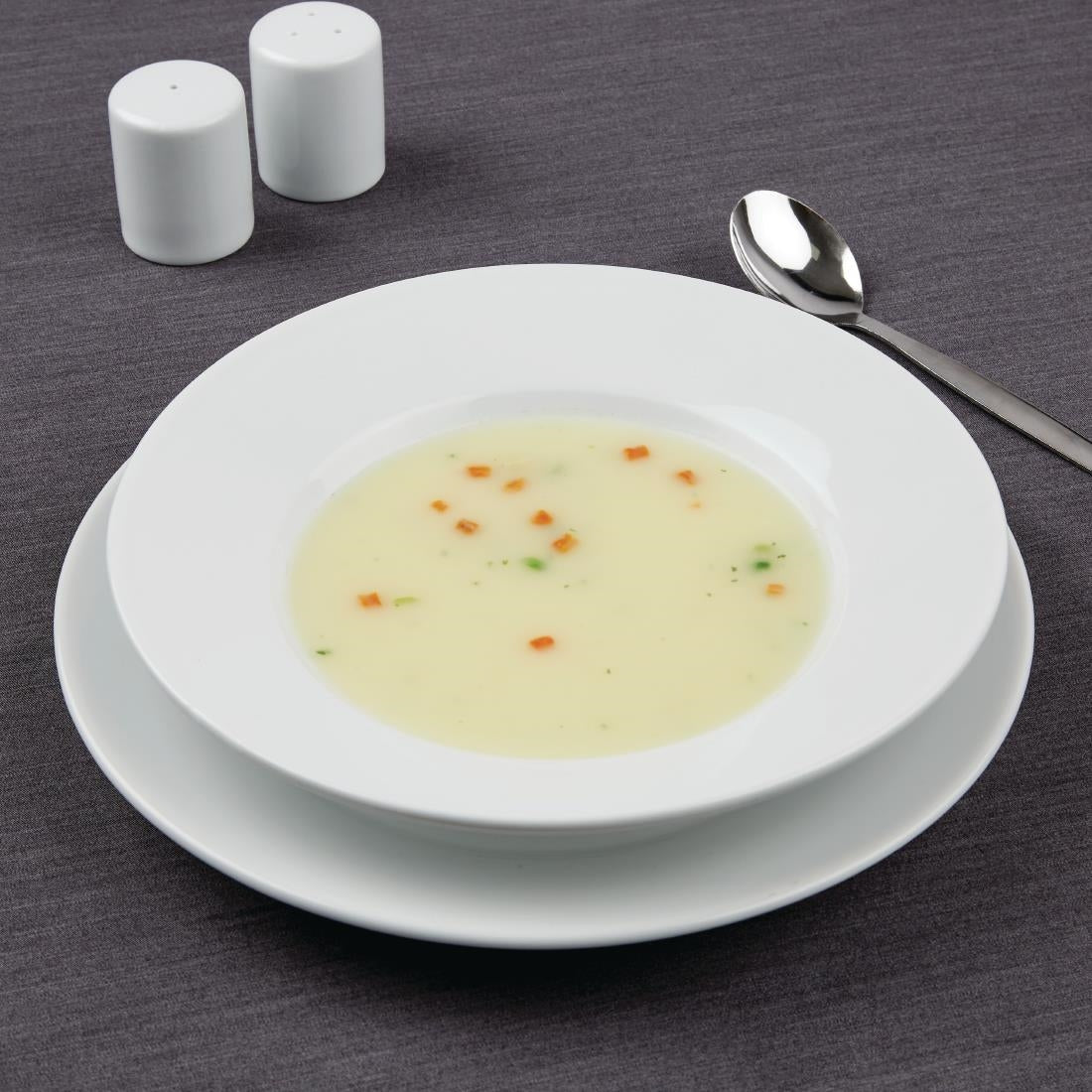 Athena Hotelware Rimmed Soup & Pasta Bowls 228mm 210ml (Pack of 6) JD Catering Equipment Solutions Ltd