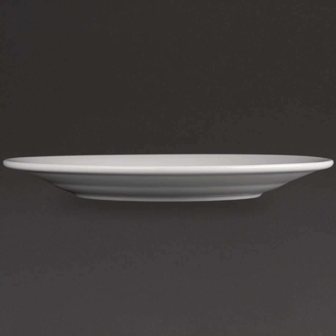 Athena Hotelware Wide Rimmed Plates 228mm (Pack of 12) JD Catering Equipment Solutions Ltd