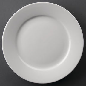 Athena Hotelware Wide Rimmed Plates 228mm (Pack of 12) JD Catering Equipment Solutions Ltd