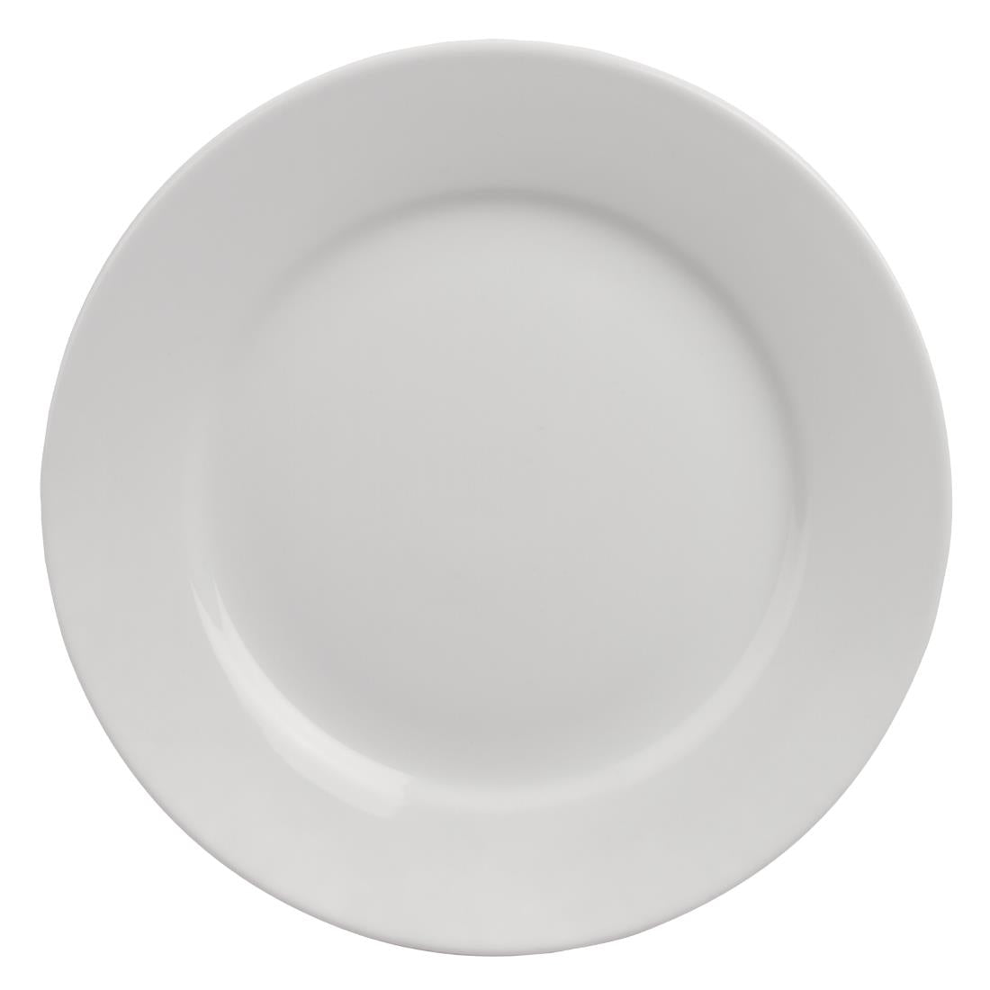 Athena Hotelware Wide Rimmed Plates 254mm (Pack of 12) JD Catering Equipment Solutions Ltd