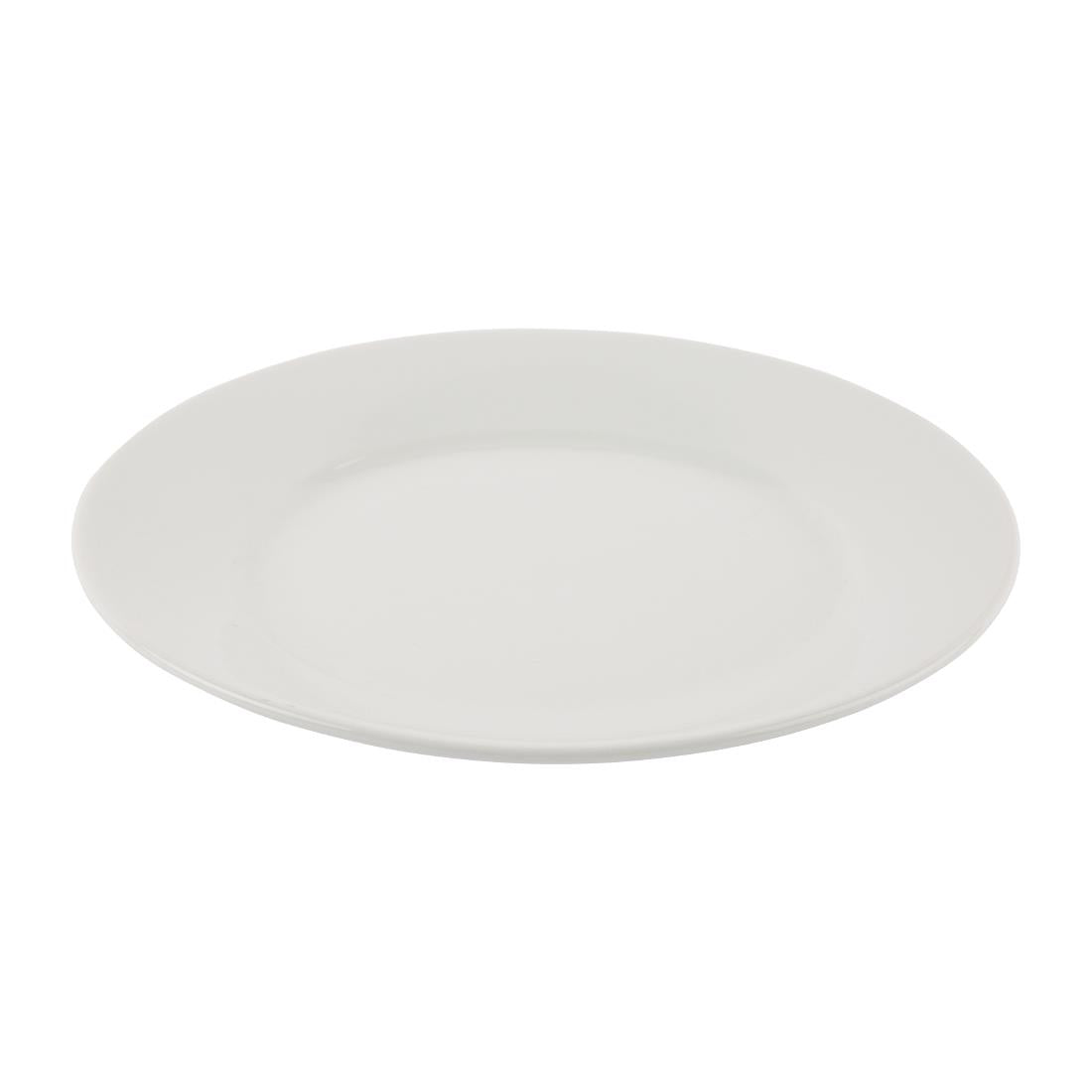 Athena Hotelware Wide Rimmed Plates 254mm (Pack of 12) JD Catering Equipment Solutions Ltd