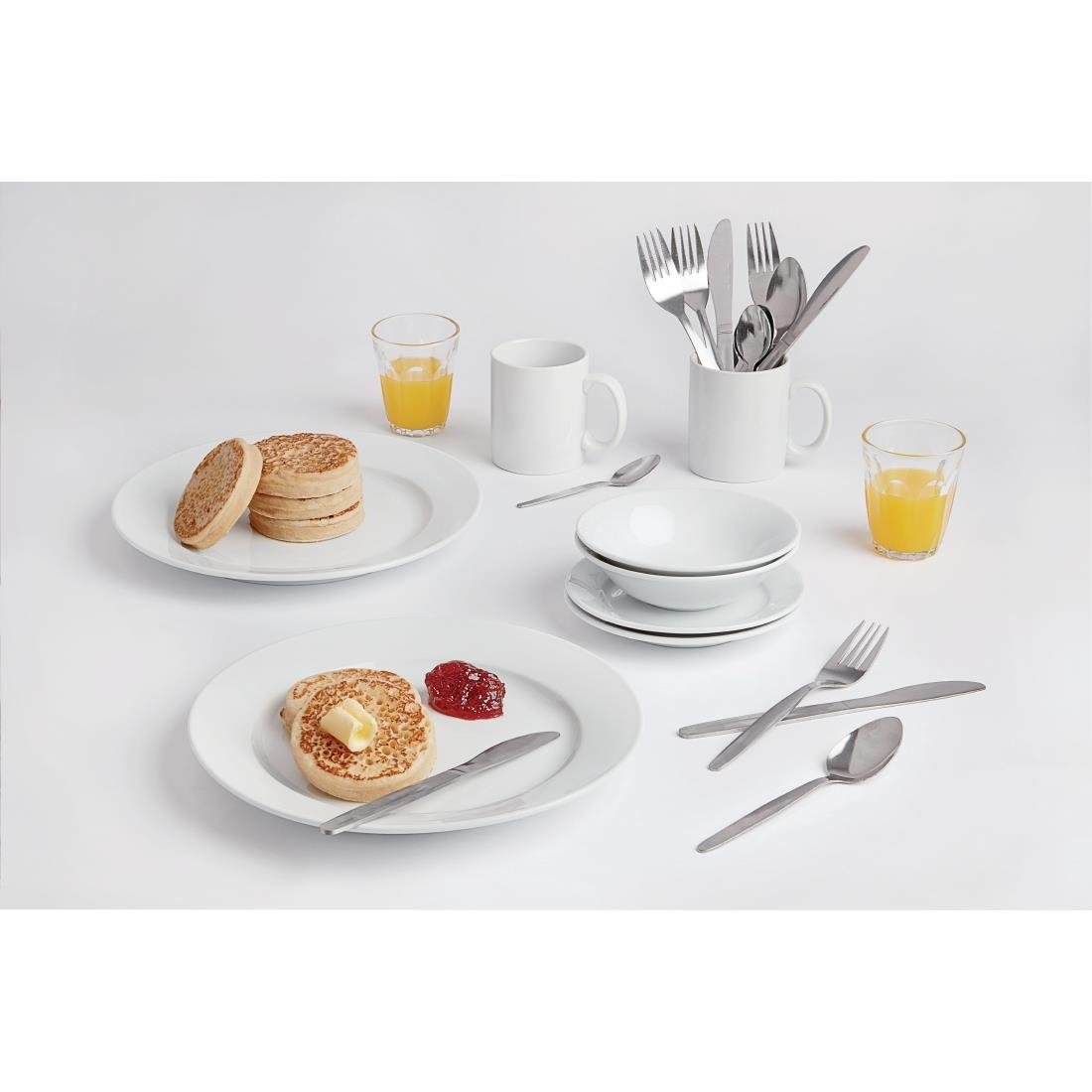 Athena Hotelware Wide Rimmed Plates 280mm (Pack of 6) JD Catering Equipment Solutions Ltd