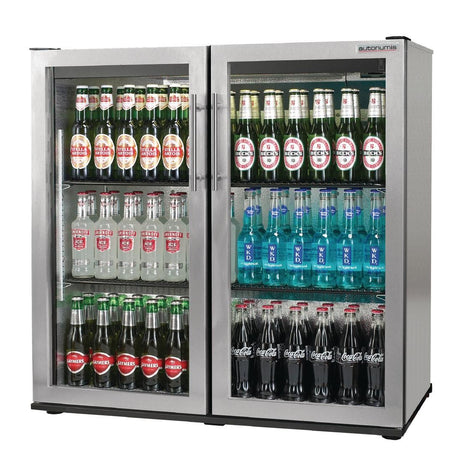 Autonumis Popular 2 Hinged Door Maxi Back Bar Cooler St/St A210107 JD Catering Equipment Solutions Ltd