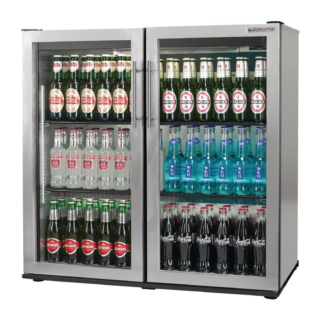 Autonumis Popular Double Hinged Door 3Ft Back Bar Cooler St/St A215182 JD Catering Equipment Solutions Ltd