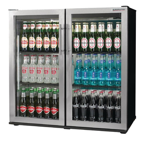 Autonumis Popular Double Hinged Door Maxi Back Bar Cooler St/St Door A21090 JD Catering Equipment Solutions Ltd