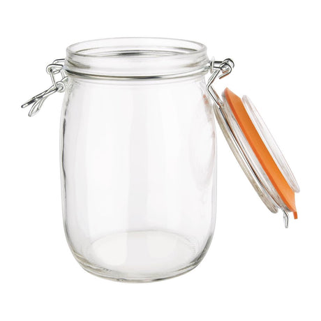 (Availability 03/02/24) P492 Vogue Clip Top Preserve Jar 1000ml JD Catering Equipment Solutions Ltd