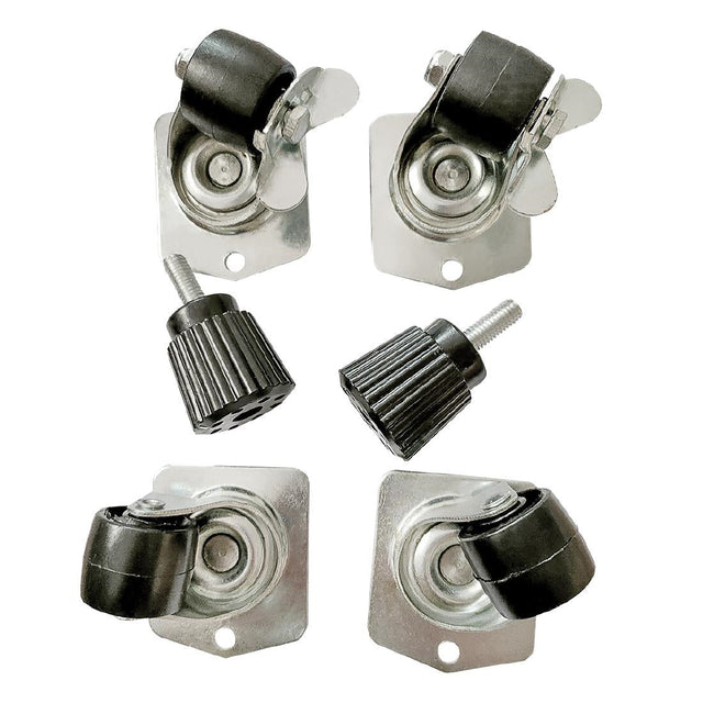 (Available 15/04/24) AK836 Polar Set of 6 Castors and Adjustable Feet JD Catering Equipment Solutions Ltd