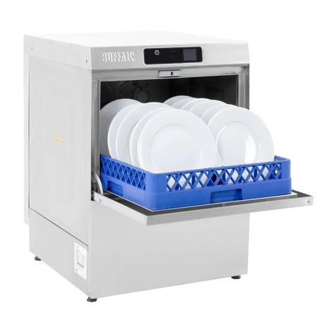 DK774 Buffalo Digital Undercounter Dishwasher 500mm Basket 2.9kW Single Phase - JD Catering Equipment Solutions Ltd