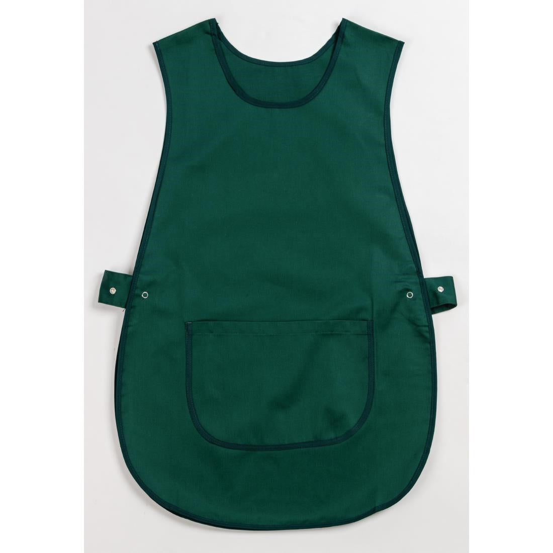 B041 Whites Tabard With Pocket Green JD Catering Equipment Solutions Ltd