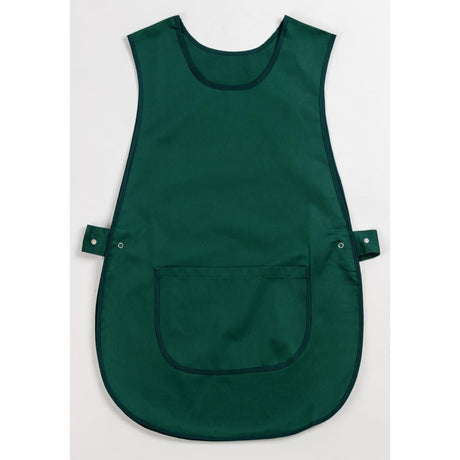 B041 Whites Tabard With Pocket Green JD Catering Equipment Solutions Ltd