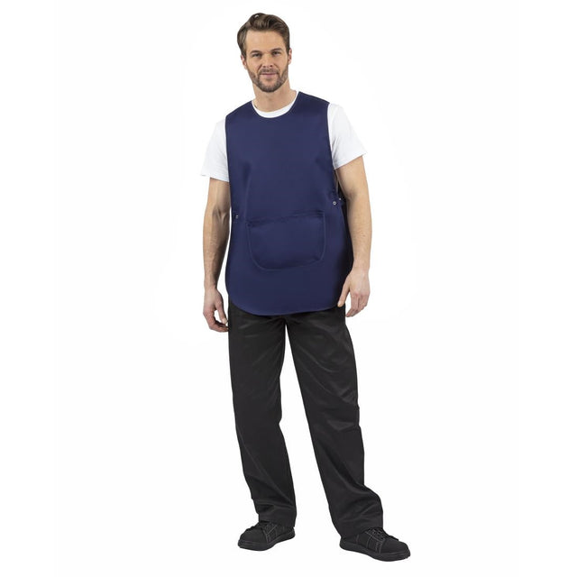 B044 Tabard With Pocket Navy Blue JD Catering Equipment Solutions Ltd