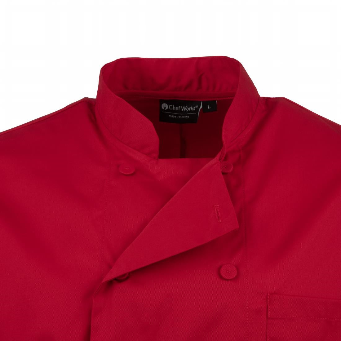 B106-S Chef Works Unisex Chefs Jacket Red S JD Catering Equipment Solutions Ltd