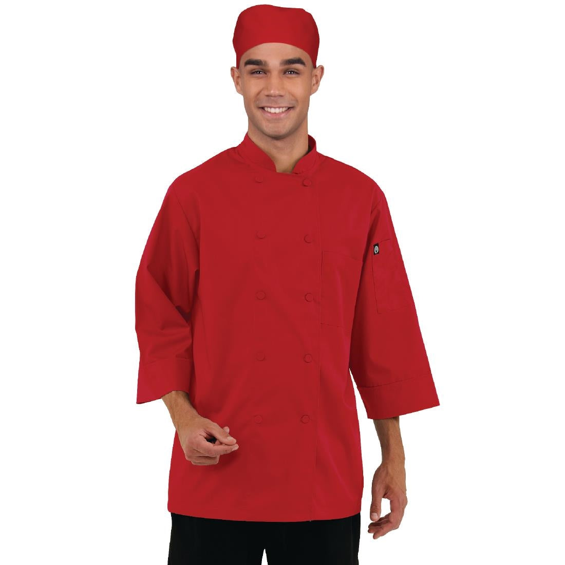 B106-XS Chef Works Unisex Jacket Red XS JD Catering Equipment Solutions Ltd
