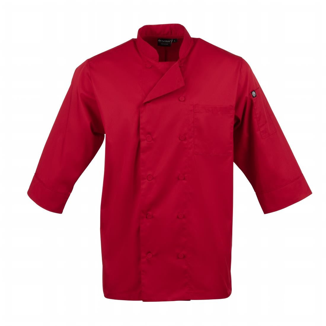 B106-XS Chef Works Unisex Jacket Red XS JD Catering Equipment Solutions Ltd