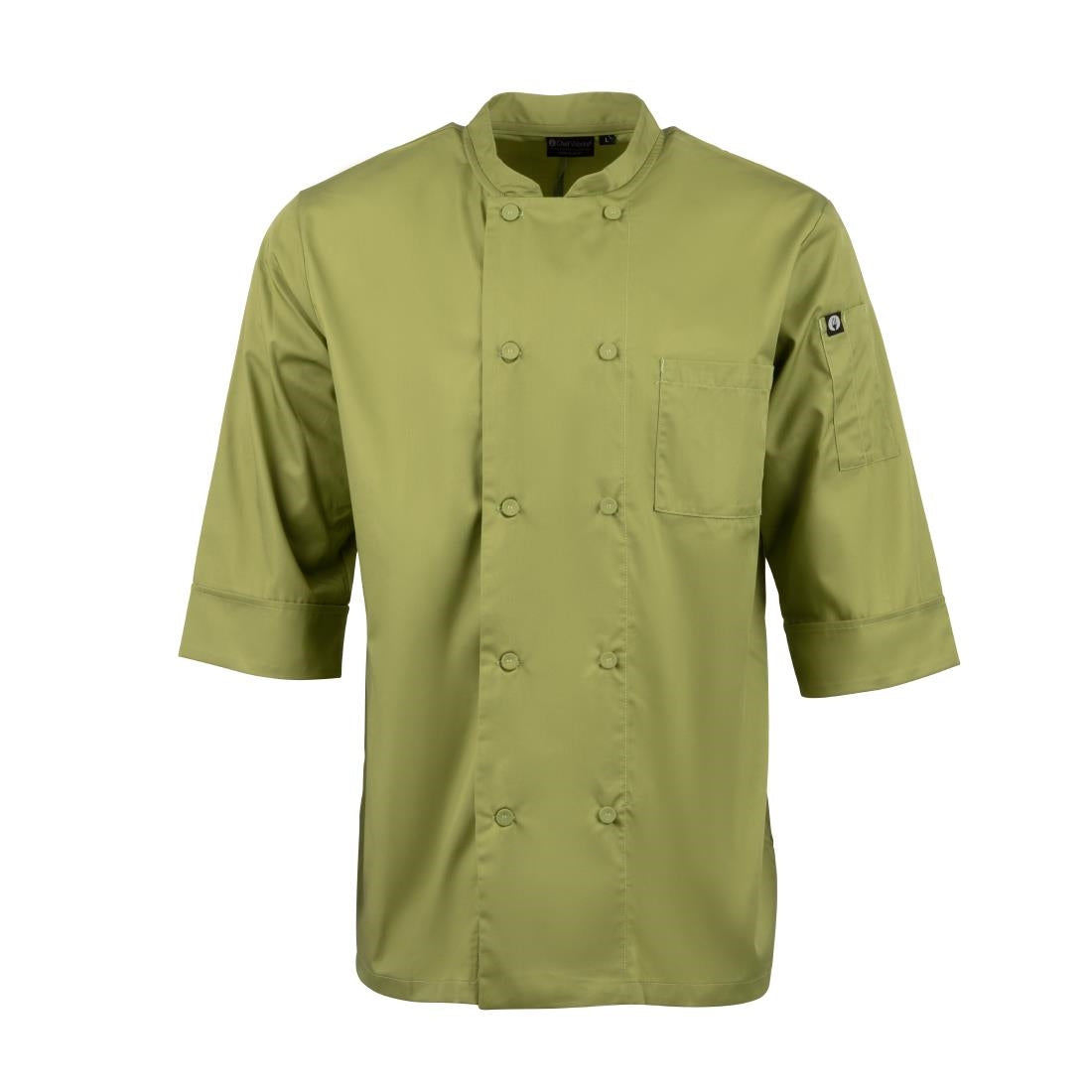 B107-L Chef Works Unisex Chefs Jacket Lime L JD Catering Equipment Solutions Ltd