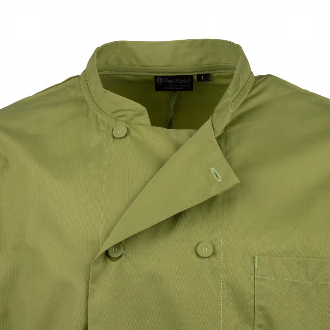 B107-L Chef Works Unisex Chefs Jacket Lime L JD Catering Equipment Solutions Ltd