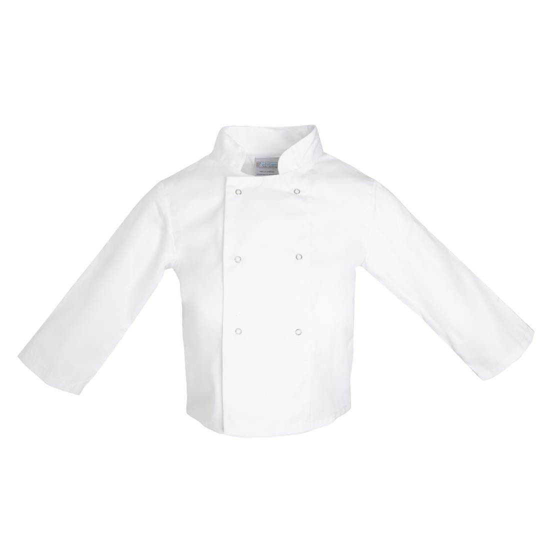 B124 Whites Childrens Unisex Chef Jacket White S JD Catering Equipment Solutions Ltd