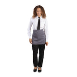 B157 Whites Short Bistro Apron Charcoal JD Catering Equipment Solutions Ltd