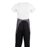 B157 Whites Short Bistro Apron Charcoal JD Catering Equipment Solutions Ltd