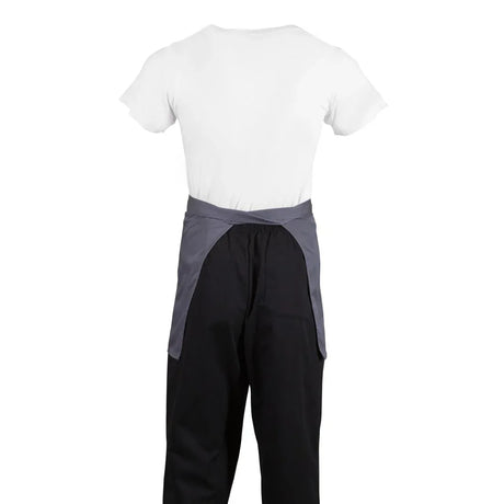 B157 Whites Short Bistro Apron Charcoal - JD Catering Equipment Solutions Ltd