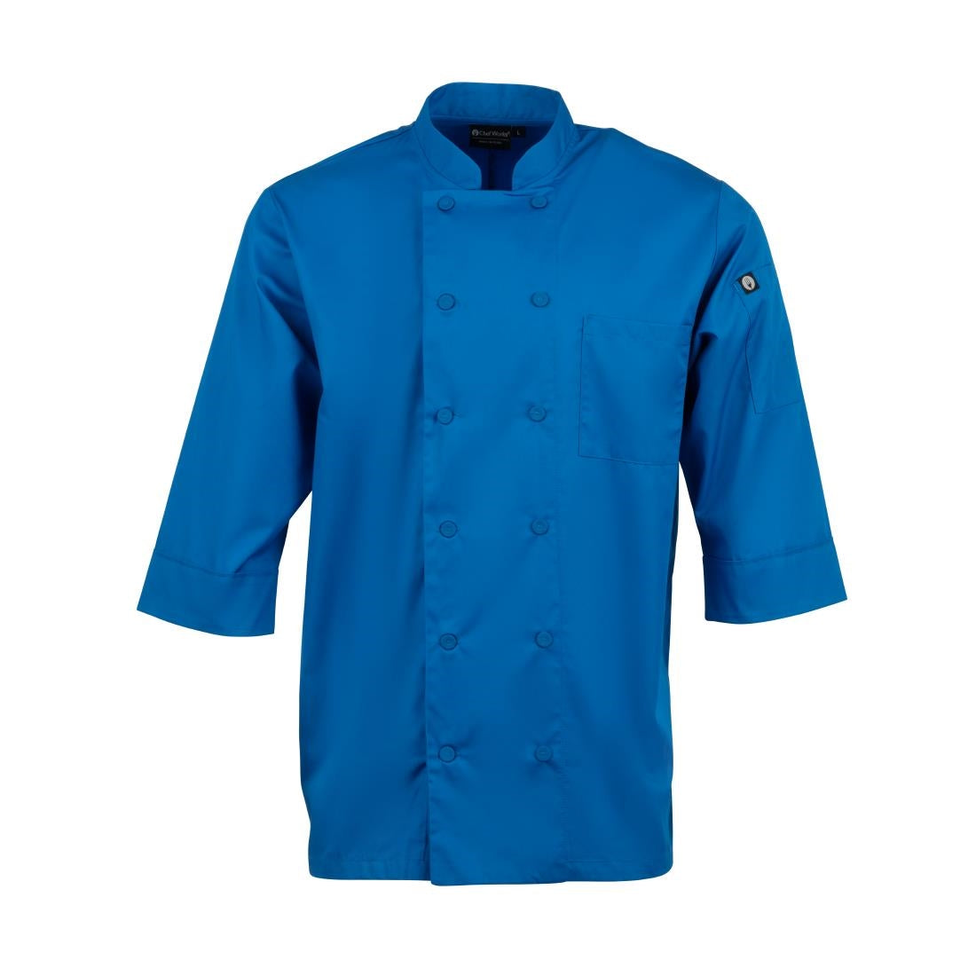 B178-M Chef Works Unisex Chefs Jacket Blue M JD Catering Equipment Solutions Ltd