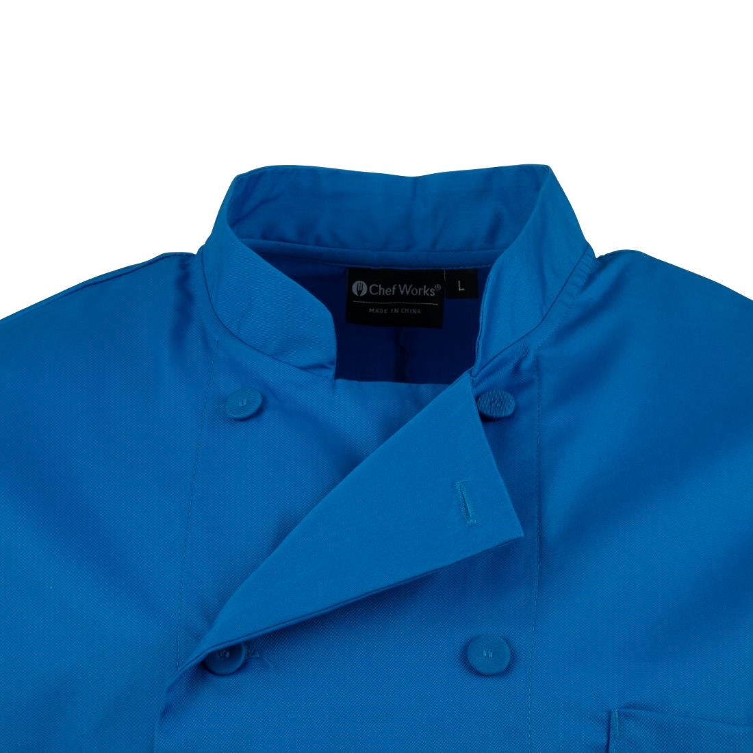 B178-S Chef Works Unisex Chefs Jacket Blue S JD Catering Equipment Solutions Ltd
